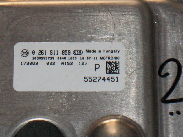 0261S11859 ECU CENTRALINA FIAT 500 ABARTH 1.4 55274451 0261S11859 ME17.3.0 - Foto 2