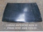 COFANO ANTERIORE ALFA 33 1° PRIMA SERIE 1300 1500 1700 QUADRIFOGLIO TURBODIESEL