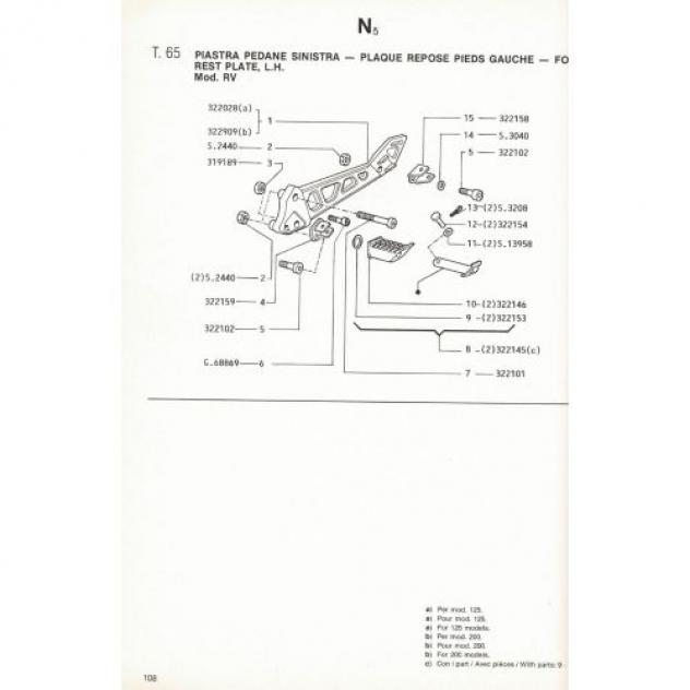 Catalogo ricambi Gilera RX RV 125 200 - Foto 2