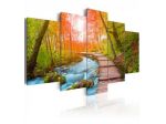 Quadro Sul Torrente Di Sera Cm.100x50 E 200x100 ARREDALACASA