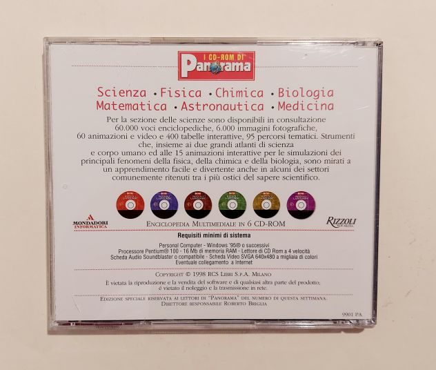 CD-ROM DI PANORAMA N.1 RIZZOLI LAROUSSE ENCICLOPEDIA MULTIMEDIALE - Foto 2