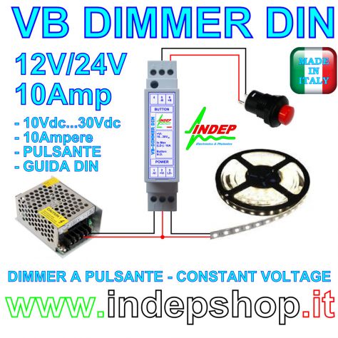 Dimmer Led a pulsante - 10 Ampere - Prodotto Italiano - Foto 3