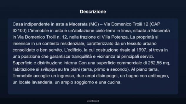 Immobile in asta di 262 m² con più di 5 locali in vendita a Macerata - Foto 3