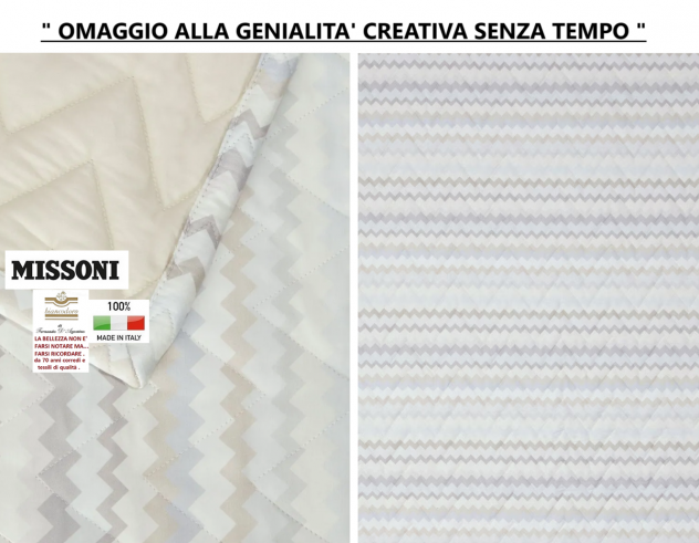Quilt copriletti coperte Missoni matrimoniali cm. 270 x 260 - Foto 6