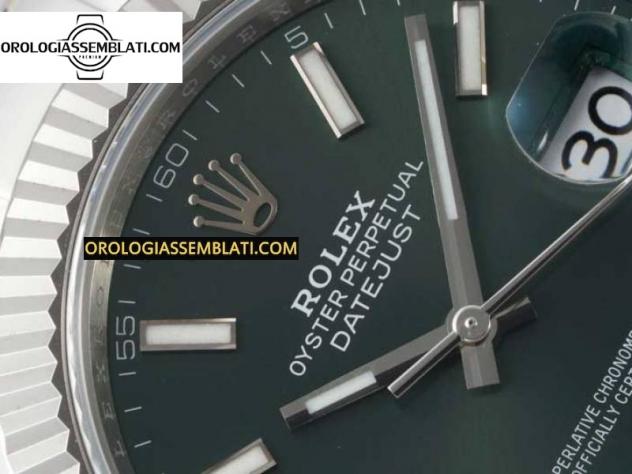 Rolex Replica DATEJUST 41 126334 1:1 BEST EDITION ACCIAIO 904L QUADRANTE VERDE SUL BRACCIALE OYSTER 3235 - Foto 12