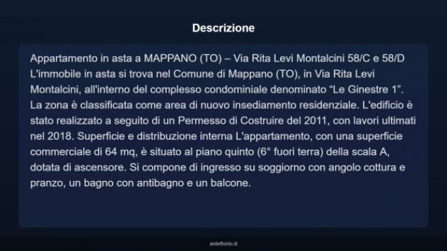 Immobile in asta di 64 m², box auto in vendita a Mappano - Foto 3