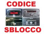 ORIGINALE codice sblocco PIN Autoradio