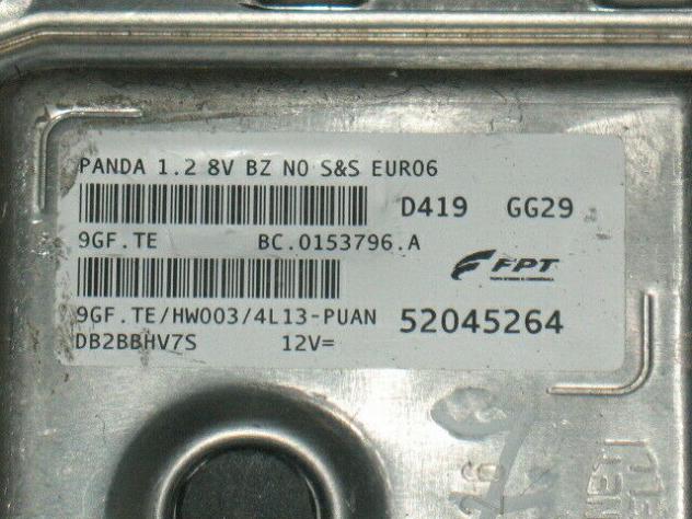 52045264 9gfte fiat panda 1.2 52045264 9gf.te 9gfte hw003 9gf d419 hb14 - Foto 2
