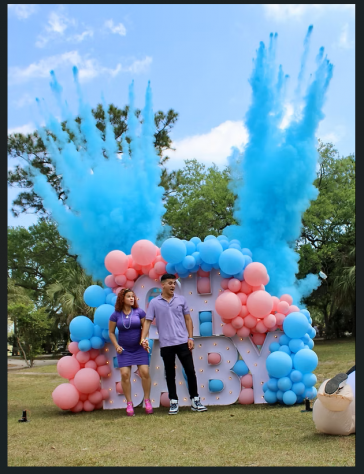 FIREWORKS SMOKE BOMBS AND SPARKS SHOW baby shower VOLCANO GENDER REVEAL - Foto 4