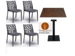 Set Cremona Per Arredo Bar Ristorante Pizzeria Tavoli HPL Sedie Polipropilene