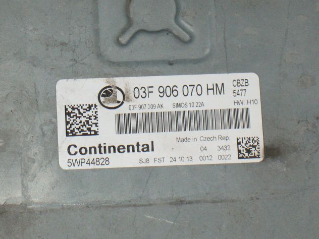03F906070HM ECU CENTRALINA SKODA FABIA ROOMSTER CBZB SIMOS10.22A5WP44828 - Foto 2