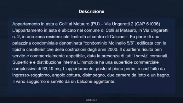 Immobile in asta di 93 m², box auto in vendita a Colli al Metauro - Foto 9
