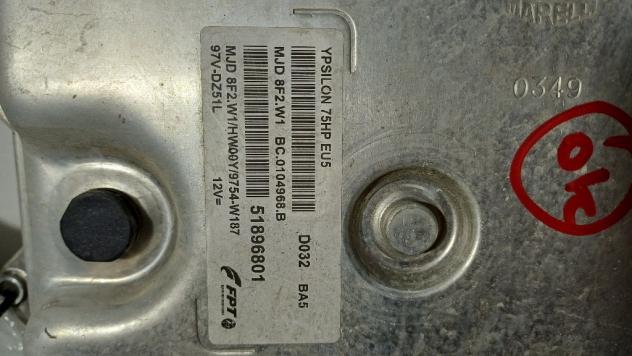 CENTRALINA MOTORE LANCIA Ypsilon 2° Serie MJD8F2.W1/51896801/HW00Y 199A9000 diesel 1248 (0610) - Foto 2