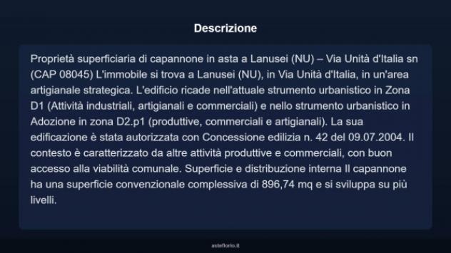 Immobile in asta di 896 m² in vendita a Lanusei - Foto 3