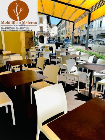 Set Cremona Per Arredo Bar Ristorante Pizzeria Tavoli HPL Sedie Polipropilene - Foto 6