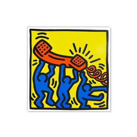 Quadro Pop Art dipinto a mano di Keith Haring - Foto 2
