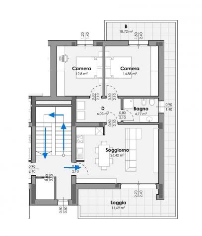 VA0142 - CARPI "CIBENO ATTICO TRILOCALE CON TERRAZZO I!!! - Foto 13