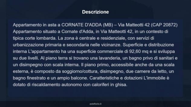 Immobile in asta di 92 m², box auto in vendita a Cornate d'Adda - Foto 10