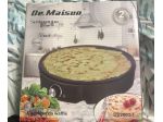 Crepiera Elettrica De Maison 1200W - Piastra per Crêpes e Piadine con Accessori