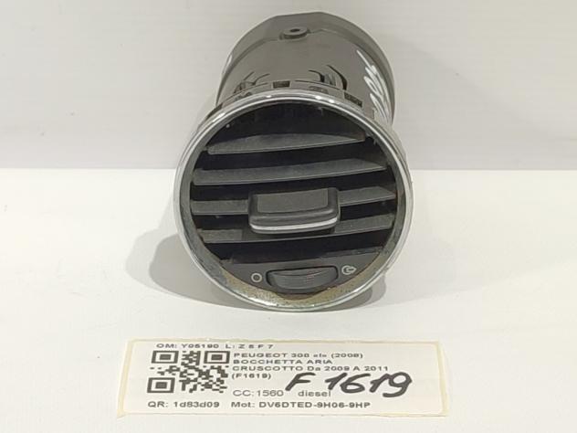 BOCCHETTE ARIA CRUSCOTTO PEUGEOT 308 Serie 9658515377 Y05190 DV6DTED-9H06-9HP (0714)