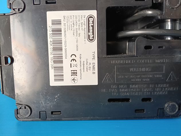 Macchina caffè Nespresso Delonghi EN-80B nera, per ricambi - Foto 3