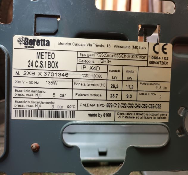 BERETTA METEO 24 C.S.I. BOX RICAMBI