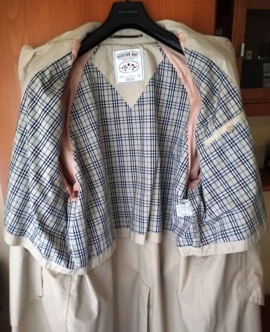 Trench da uomo Hudson Bay Beige Tg 54 Vinage anni ’80 come nuovo - Foto 8