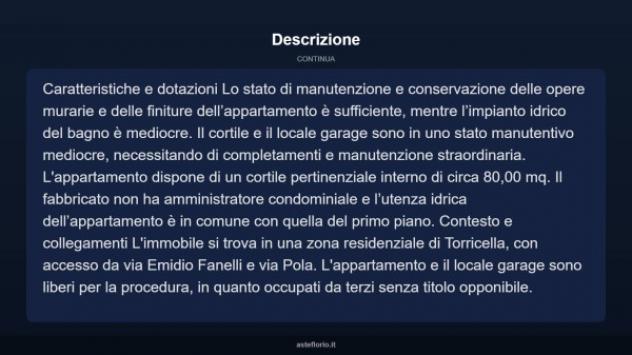 Immobile in asta di 162 m², box auto in vendita a Torricella - Foto 5
