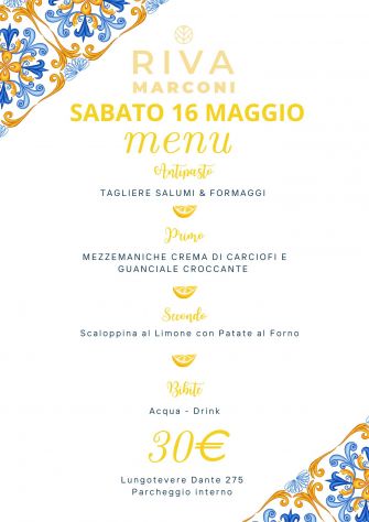 12/05 - 12/06:Sabato 16 Maggio RIVA MARCONI cena spettacolo info 3391047611 - Foto 2