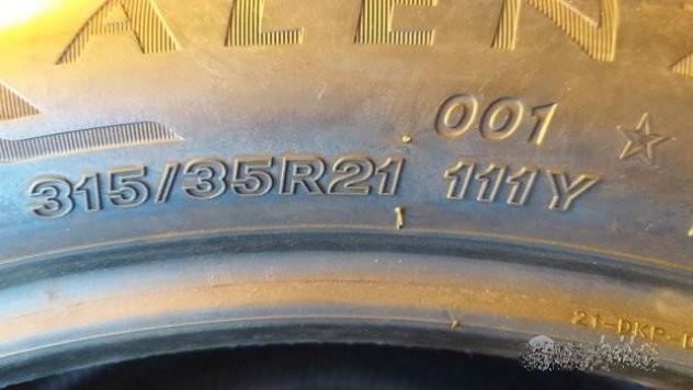2 gomme 315 35 21 bridgestone rft a95 - Foto 7