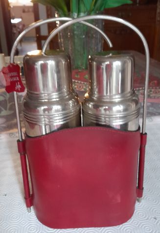thermos doppio  da viaggio  26x20 custodia in pelle - Foto 2