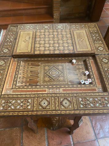 Tavolo completo di giochi in madreperla - Foto 4