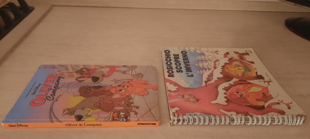 2 LIBRI FIABE: "OLIVER & COMPANY" WALT DISNEY, "ROSICCHIO SCOPRE L’INVERNO" 1988 - Foto 7