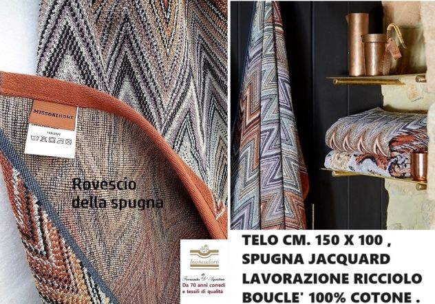 TELI SPUGNA MISSONI 6 MODELLI CM. 150 X 100 , UNISEX . - Foto 8