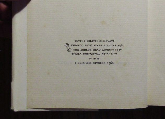 Joyce Ulisse prima edizione 1960 Mondadori - Foto 5