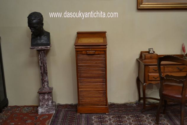 Schedario a serrandina con piano di scrittura a ribalta - Foto 4