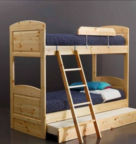 letto a castello in pino grezzo - Foto 5