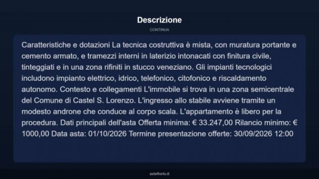 Immobile in asta di 173 m² in vendita a Castel San Lorenzo - Foto 4