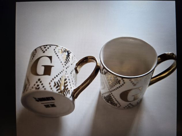 Tazze da colazione (2 pz) Bialetti originali con la lettera G su entrambe - Foto 3