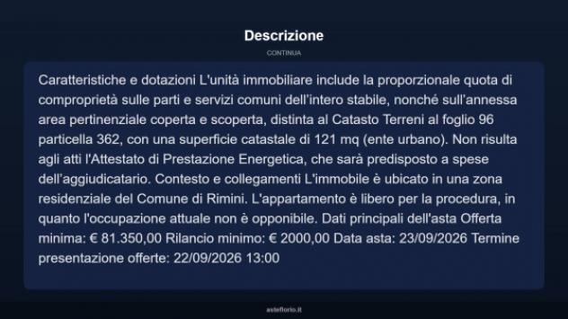 Immobile in asta di 51 m² con più di 5 locali in vendita a Rimini - Foto 4