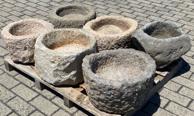 Antica vasca lavabo rustica in pietra granito 2 - Foto 3