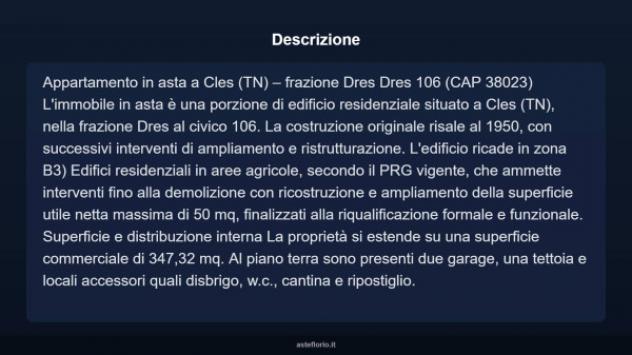 Immobile in asta di 347 m², box auto doppio in vendita a Cles - Foto 3