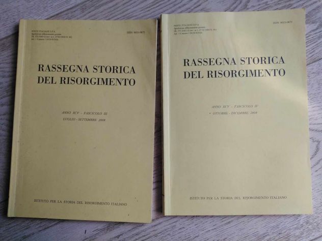 RASSEGNA STORICA DEL RISORGIMENTO ANNO 2008 XCV 2 FASCICOLI III e IV - Foto 5
