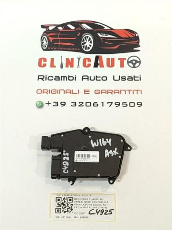 REGOLAZIONE COMFORT SEDILE SX MERCEDES ML W164 3° Serie A1648207510 642940 (0511) - Foto 2