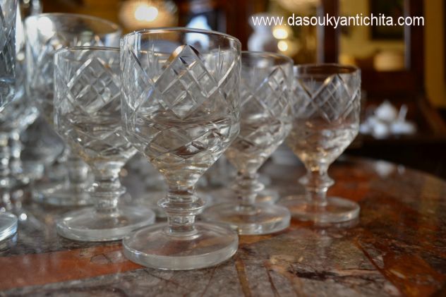 Servizio  bicchieri in cristallo vintage Webb Corbett anni 60 modello georgiano - Foto 5