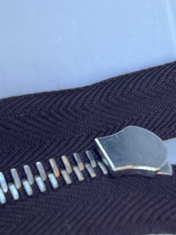 X74 Cerniere Lampo Zip metallo senza tiretto cm 20 Testa di Moro – Pz. 50 - Foto 4
