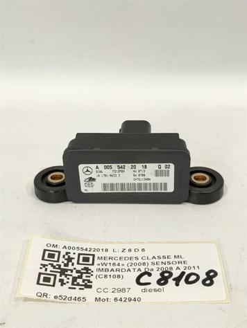 SENSORE IMBARDATA MERCEDES ML W164 3° Serie A0055422018 642940 (0511)