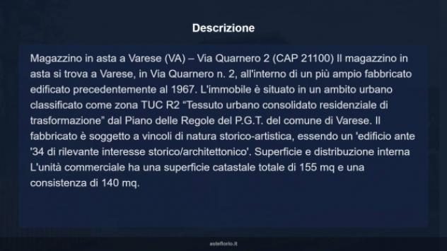 Immobile in asta di 155 m² in vendita a Varese - Foto 9