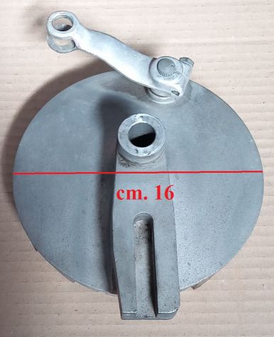 PIATTO PORTA CEPPI FRENO POSTERIORE ORIGINALE USATO per BENELLI E MOTO GUZZI 125 - Foto 3
