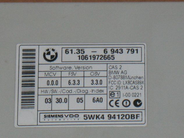 0281014175 KIT ECU BMW X3 X5 3.0 EDC16CP35-5.22 7808222 DDE7808222 5WK494120BF - Foto 3